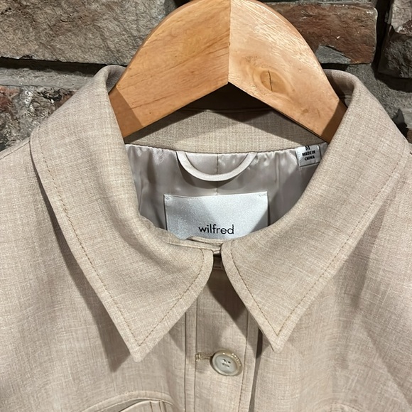 Wilfred Little Cropped Heather Oat Beige Jacket - Picture 2 of 9